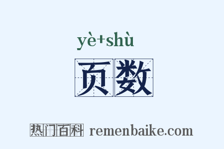 页数是什么意思的图片